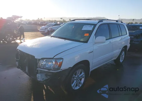 2006 Toyota Highlander Hybrid Limited V6 z USA, uszkodzony, nr VIN JTEDW21A460011686